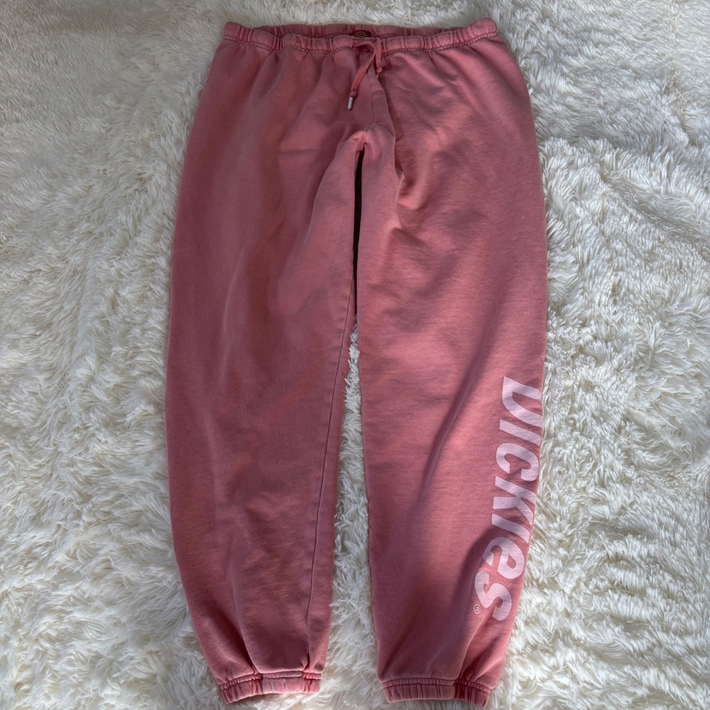 Dickies Girl Pink Graphic Logo Jogger Sweatpants XL L1219FT Cotton French Terry